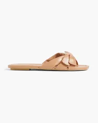 Stuart Weitzman Sofia bow-detailed leather sandals - Brown Brown