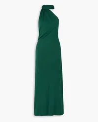 Ferragamo Draped jersey halterneck maxi dress - Green Green