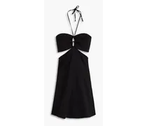 Cutout crepe mini dress - Black