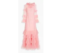 Ruffled tulle gown - Pink