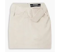 Bahia draped woven mini skirt - Neutral