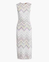 Missoni Sequin-embellished crochet-knit midi dress - Multicolor Multicolor