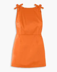 BERNADETTE Kim open-back bow-detailed taffeta mini dress - Orange Orange