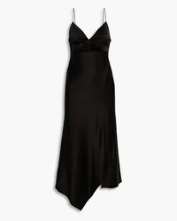 Alice + Olivia Alice Olivia - Harmony cutout satin-crepe midi dress - Black Black