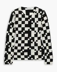 Comme des Garçons Checked intarsia wool sweater - Black Black