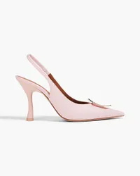 Malone Souliers Vilma embellished leather slingback pumps - Pink Pink