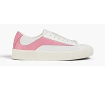 Rodina perforated leather and suede sneakers - Pink