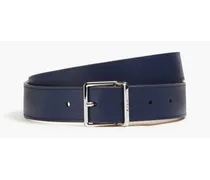 Textured-leather belt - Blue