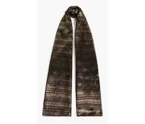 Metallic silk-blend voile scarf - Metallic