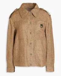 Brunello Cucinelli Metallic twill jacket - Brown Brown