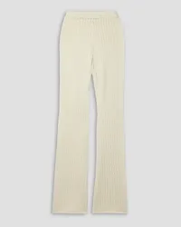 Savannah Morrow Halle pointelle-knit cotton flared pants - White White