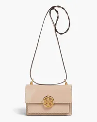 Tory Burch Miller glossed-leather cross-body bag - Neutral Neutral