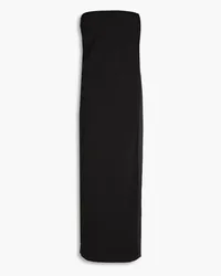 16ARLINGTON Blaise strapless satin-paneled crepe maxi dress - Black Black