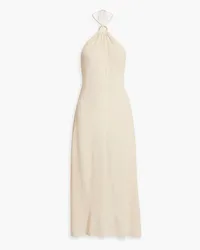 Savannah Morrow Lana plissé bamboo and silk-blend midi dress - White White