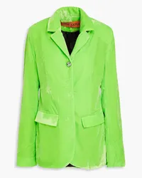 Stine Goya Archi velvet blazer - Green Green