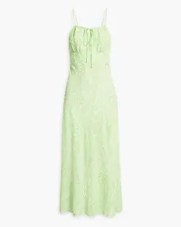 RIXO Maeve printed crepe midi dress - Green Green