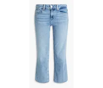 Jolene cropped mid-rise straight-leg jeans - Blue
