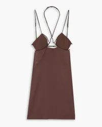 Nensi Dojaka Cutout cotton mini dress - Brown Brown