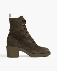 Gianvito Rossi Lace-up suede ankle boots - Green Green