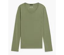Slub cotton-jersey top - Green