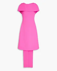 Safiyaa Sofianne draped crepe midi dress - Pink Pink