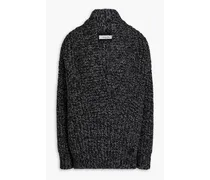 Ribbed wool and cashmere-blend sweater - Gray