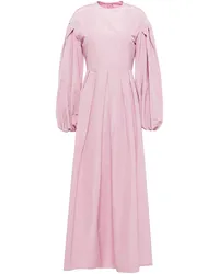 Valentino Garavani Pleated cotton-blend faille maxi dress - Pink Pink