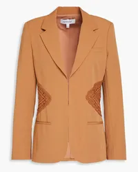 Derek Lam Jad crochet-trimmed twill blazer - Brown Brown