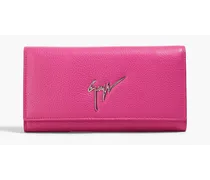 Pebbled-leather wallet - Pink