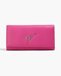 Giuseppe Zanotti Pebbled-leather wallet - Pink Pink