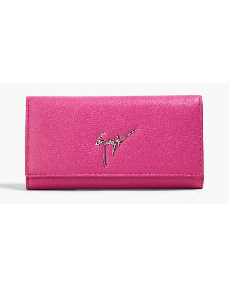 Giuseppe Zanotti Pebbled-leather wallet - Pink Pink