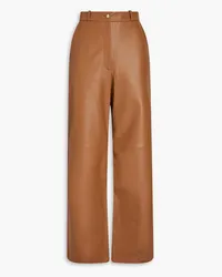 Loulou Studio Noro leather wide-leg pants - Brown Brown