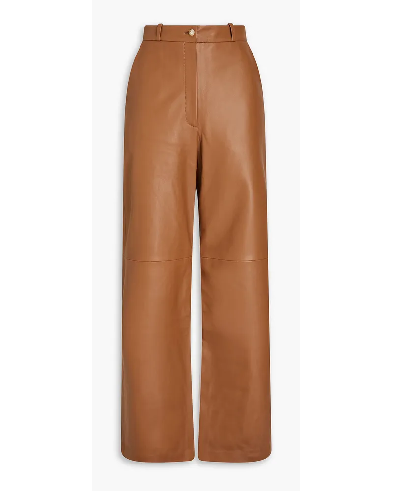 Loulou Studio Noro leather wide-leg pants - Brown Brown