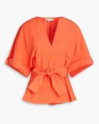 Vince Belted TENCEL™-blend top - Orange Orange