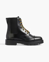 Ferragamo Rosco leather combat boots - Black Black