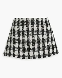 Alice + Olivia Alice Olivia - Mace skirt-effect checked tweed shorts - Black Black