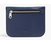 Textured-leather cardholder - Blue