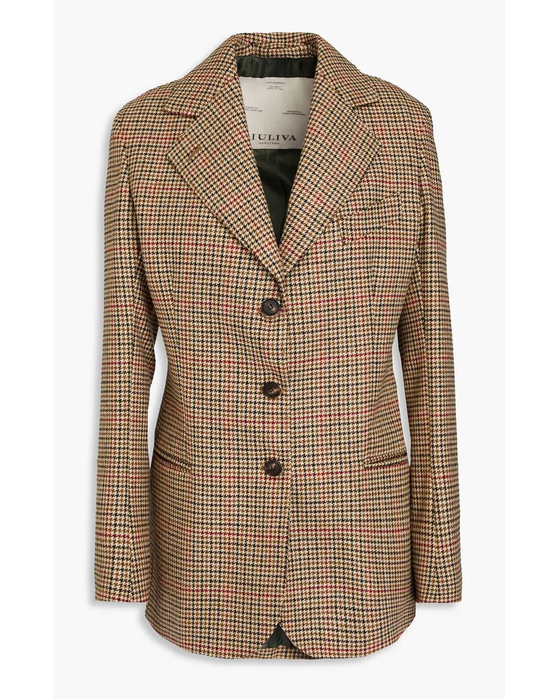 Giuliva Heritage Collection Ginestra houndstooth wool blazer - Neutral Neutral