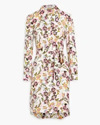 Diane von Furstenberg Prita printed silk-twill mini shirt dress - Pink Pink