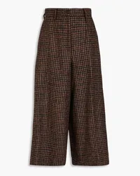 Dolce & Gabbana Houndstooth bouclé culottes - Brown Brown