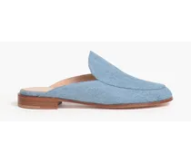 Faded denim slippers - Blue