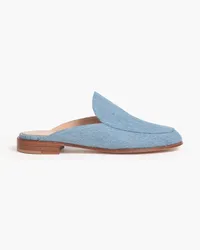 Gianvito Rossi Faded denim slippers - Blue Blue