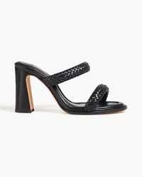 Alexandre Birman Alessia 90 braided leather mules - Black Black