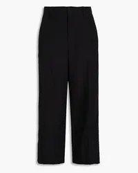 Vince Cropped lyocell-blend wide-leg pants - Black Black