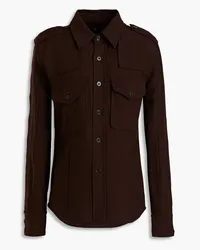 Petar Petrov Lacole wool and linen-blend shirt - Brown Brown