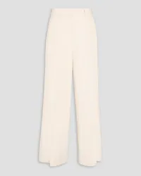 Theory Pleated wool-blend wide-leg pants - White White