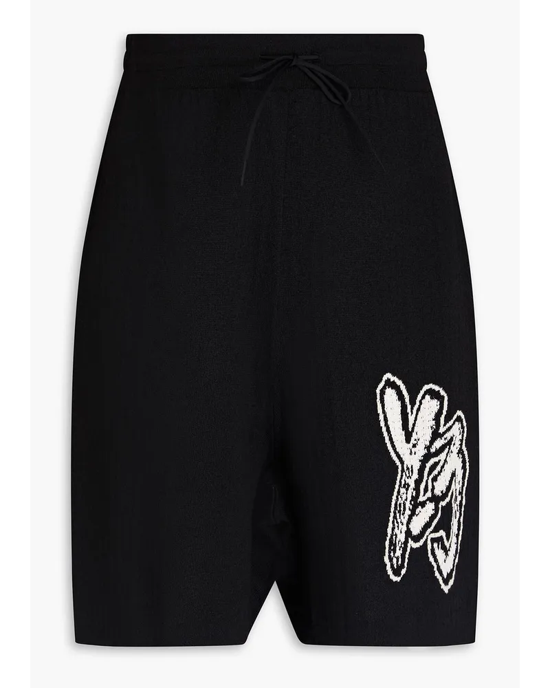 Y-3 Intarsia-knit shorts - Black Black