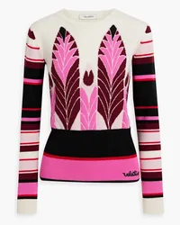 Valentino Garavani Jacquard-knit wool and cashmere-blend sweater - Pink Pink