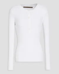 Enza Costa Cotton waffle-knit top - White White