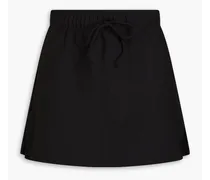 Waffle-knit mini skirt - Black